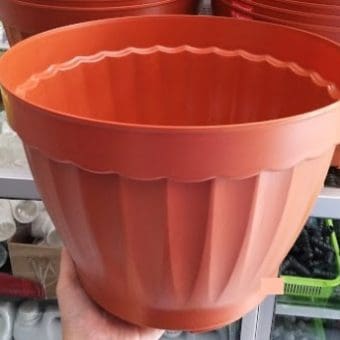 Jual Pot Bunga Tanaman Coklat 35 cm Bibit Online