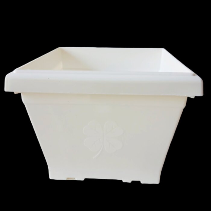 Jual Pot  Segi Hias 25 SP Putih  Kotak  20cm 20 cm Persegi 
